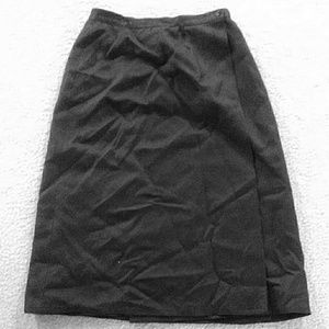 Black button dress skirt